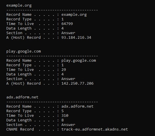 Saving the DNS cache in Windows 10