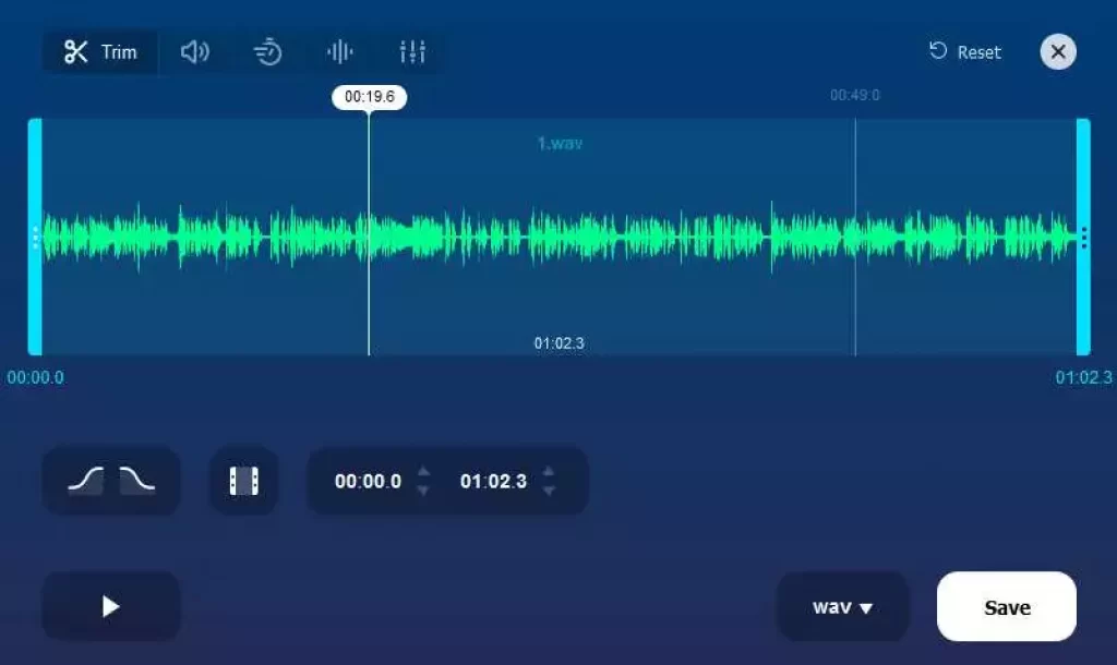 Trim audio online