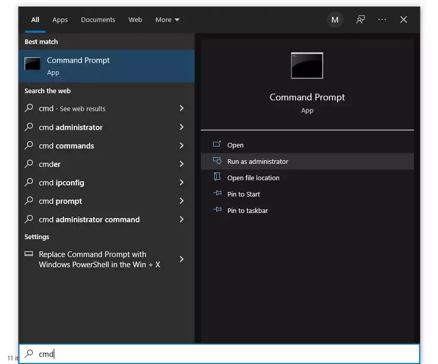 Test hard drive with the command prompt